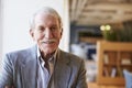 Portrait Of Smiling Senior Businessman In Modern Office Standing By Window Royalty Free Stock Photo