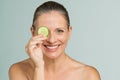 Moisturizing treatment for mature skin Royalty Free Stock Photo