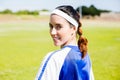 Portrait of smiling soccer player