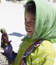 Portrait of a smiling Tarahumara native girl