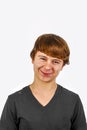 Portrait of a smiling teen boy in studio Royalty Free Stock Photo