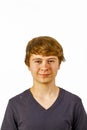 Portrait of a smiling teen boy in studio Royalty Free Stock Photo