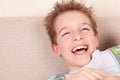 Portrait of smiling teen, indoor