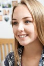 Portrait Of Smiling Teenage Girl At Home Royalty Free Stock Photo