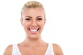 Portrait of smiling woman great teeth Royalty Free Stock Photo