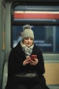 Beautiful young woman talking on the phone Royalty Free Stock Photo