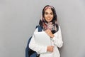 Portrait of a smiling young arabian woman student Royalty Free Stock Photo