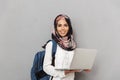 Portrait of a smiling young arabian woman student Royalty Free Stock Photo
