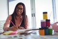 Portrait of smiling young businesswoman working at office Royalty Free Stock Photo