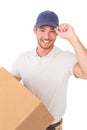 Portrait of smiling young delivery man Royalty Free Stock Photo