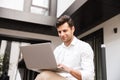 Portrait of a smiling young formal dressed man Royalty Free Stock Photo