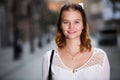 young girl teenager walking outdoors