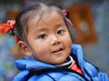 Portrait of smiling young Nepali girl in Lukla