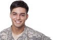 Portrait of a smiling young soldier Royalty Free Stock Photo