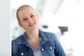 Portrait of smiling young student girl Royalty Free Stock Photo