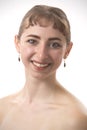 Portrait of a smiling young woman ballet dancer