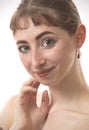 Portrait of a smiling young woman ballet dancer Royalty Free Stock Photo