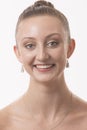 Portrait of a smiling young woman ballet dancer Royalty Free Stock Photo