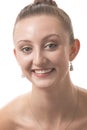 Portrait of a smiling young woman ballet dancer Royalty Free Stock Photo
