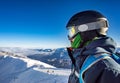 Portrait of snowboarder at ski resort Royalty Free Stock Photo