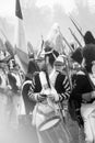 Portrait of a soldier-reenactor, a musician (drummer)