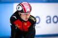 Portrait of speed skater Chunyu Qu