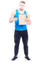 Trainer showing program Royalty Free Stock Photo