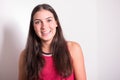 Portrait sporty young girl smiling into camera