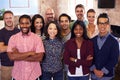 Portrait Of Staff Standing In Modern Design Office Royalty Free Stock Photo