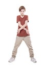 Portrait of a standing male teenager Royalty Free Stock Photo