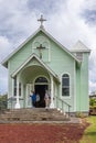 Portrait of Star of the Sea Catholic Church, Kalapana, Hawaii, USA