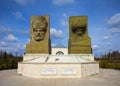 Portrait statue Miklos Zrinyi and Suleiman the Magnificent