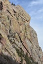 Portrait Steep Rocky Cliffs Near Eldorado Canyon State Park, Boulder, Colorado Royalty Free Stock Photo