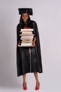 Portrait of student in graduation gown Royalty Free Stock Photo