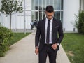 Stylish handsome young man wearing business suit Royalty Free Stock Photo