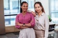 Successful business woman at modern office looking at camera Royalty Free Stock Photo