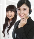 Portrait of a successful female call centre Royalty Free Stock Photo
