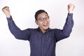 Surprised Happy Asian Man Royalty Free Stock Photo