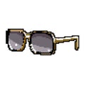 portrait sunglasses men game pixel art vector illustration