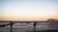 Portrait of a sunset on the beach of Banyuwangi Indonesia