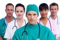 Portrait of a surgeon and his medical team Royalty Free Stock Photo