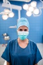 Portrait of surgeon standing in operation room Royalty Free Stock Photo