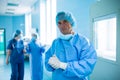 Portrait of surgeon standing in operation room Royalty Free Stock Photo