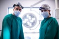 Portrait of surgeons in operation room Royalty Free Stock Photo