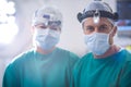 Portrait of surgeons in operation room Royalty Free Stock Photo