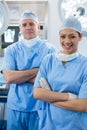 Portrait of surgeons standing in operation theater Royalty Free Stock Photo