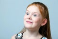 Portrait of surprised red-haired girl Royalty Free Stock Photo