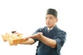 Portrait of a sushi chef Royalty Free Stock Photo