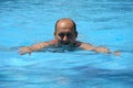 Portrait of swimming man Royalty Free Stock Photo