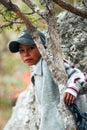 Portrait of a Tarahumara Indian kid in Copper Canyon